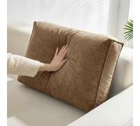 OMIC, Cuscino di supporto lombare con fodera rimovibile, per divano e letto, tinta unita, colore blu, 60 x 45 x 12 cm, perfetto per rilassarsi e alleviare il dolore