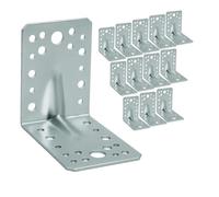 OMIDEAS 12 x Squadretta di Giunzione Angolare (90 x 90 x 65 x 2.5) Squadretta Rinforzata Zincate
