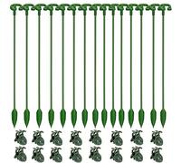 OMIGA 15 Pezzi Supporto per Piante da Interno con Anello Sostegno Giardino Supporto per Piante da Giardino Piante per Piante per Fiore Rosa Pomodori Giglio Ortensia (27cm)