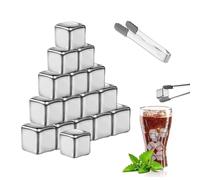 OMIGA 16 Pezzi Cubetti di Ghiaccio Riutilizzabili con 1 Pinze e 1 Scatola