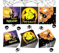 OMIGA 60 Pezzi Tovaglioli di Carta Halloween Modello di Zucca Spettrale di Halloween Autunnale Fogli Tovaglioli di Halloween Per la Decorazione Della Tavola di Halloween 33x33cm