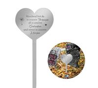 OMIGA Lapide Commemorativa Personalizzata a Forma di Cuore in Acciaio Inossidabile è Resistente alla Corrosione o ai Danni e Viene Utilizzata per Commemorare i Propri cari o Gli Animali Domestici