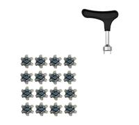 omiinitio 16 punte da golf di ricambio per scarpe da golf, giri rapidi, girando tuberi a vite, non pieghevoli, facili da usare, non troppo modesti