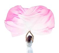 omiinitio 2 Pezzi Elogio Danza Adorazione Bandiere Con Scalabile Asta Semicerchio Ali Chiesa Per Ballerini Semicerchio Ali Doppia Bandiere Danza Accessori