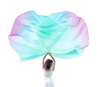 omiinitio 2 Pezzi Elogio Danza Adorazione Bandiere Con Scalabile Asta Semicerchio Ali Chiesa Per Ballerini Semicerchio Ali Doppia Bandiere Danza Accessori