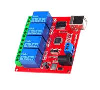 omiinitio 4 canali, 5 V, 12 V, 24 V, scheda relè, porta USB, controller intelligente per PC, progetti di automazione, modulo di controllo USB