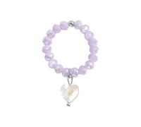 omiinitio Anelli di conchiglia a forma di cuore leggeri regolabili per l'uso quotidiano, materiali naturali, regalo di facile utilizzo, per le donne, come descritto