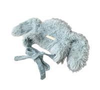 omiinitio Berretto in peluche lavorato a maglia con orecchie lunghe per donne vari abiti invernali attività all'aperto Trapper protezione orecchie calore pelliccia invernale, Blu, Taglia unica
