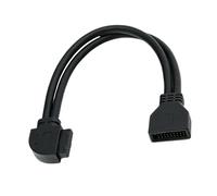 omiinitio Cavo interno destro USB 3.0 19/20 pin Intestazione anteriore per adattatore Trasferimento dati veloce PVC schermato
