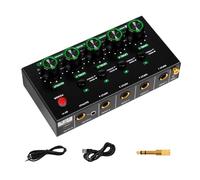 omiinitio Controller auditivo con 4 ingressi, controllo preciso del volume, collegamento senza soluzione di continuità per Live Streaming registrazioni USB Auditory Mixer