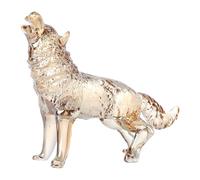 omiinitio Cristalli soffiati a bocca in vetro lupo figura ulululante statua scultura animale per la decorazione domestica ornamento in vetro decorativo