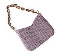 omiinitio Donne Sacchetto Liquido A Mano Sacchetto Ascella Fatto A Mano Borsa Square Vacanze Spalla Per Spiaggia Vacanze Poliestere, Lilla