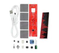 omiinitio Multifunzionale Orologio A Matrice Di Punti Kit Elettronico Con Effetti Di Luce Rispondenti Alla Musica Personalizzabile Alla Musica Orologio Reagente