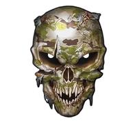 omiinitio Personalizzabile Teschio US Standard Etichetta del veicolo Luce Della Pelle Stick Applicazione Per La Sicurezza Di Auto Biciclette Moto Teschio Riflettente Adesivo Auto