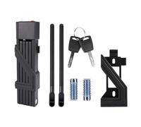 omiinitio Robusto lucchetto di sicurezza per bicicletta, design con rivetti in acciaio, accessorio sicuro per bicicletta, per protezione esterna, catena pieghevole antiruggine