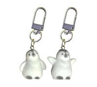 omiinitio Set di 2 eleganti ciondoli a forma di pinguino, portachiavi da tasca, decorazione e come regalo, portachiavi alla moda per adolescenti, a, Taglia unica