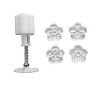 omiinitio Set di stampi da forno con fiori da 4 abs in plastica a mano strumento decorativo ispirato alle ciliegie naturali modello floreale stampo professionale per biscotti e cioccolatini