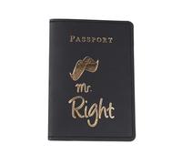 omiinitio Signor Moglie Passaporti Titolare Viaggio Essential Passaporti Copertine Portafoglio Per Le Donne Uomini Passaporti Carta Libro Titolare Caso Regali PASSPOSTER, Nero