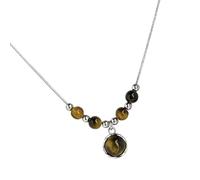 omiinitio Stile retrò occhio pietra pendente collana cavo in pelle collana collana adatta per una dichiarazione unica alla moda, Taglia unica, come descritto, come descritto