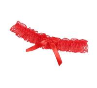 omiinitio Torri Di Nozze Per Sposa Gamba Anello Elastico Della Coscia Bowknot Pizzo Cintura Cosciale Della Città Della Sposa Gamba Fascia Per Le Donne Fotografia, Colore: rosso, Taglia unica