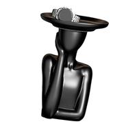 omiinitio Vassoio portaoggetti per chiavi contemporaneo in resina sintetica signora figura ciotola decorativa mensola per ingresso per salotti moderni chiavi scaffale per ingresso