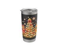 Omini di zenzero che decorano l'albero Natale Bicchiere termico in acciaio inox doppia parete