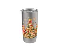 Omini di zenzero che decorano l'albero Natale Bicchiere termico in acciaio inox doppia parete