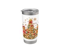 Omini di zenzero che decorano l'albero Natale Bicchiere termico in acciaio inox doppia parete