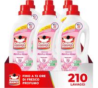 Omino Bianco Detersivo Lavatrice Ninfea Rosa 6X1400Ml 210 Lavaggi 72 Ore Liquido