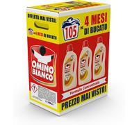 Omino Bianco Marsiglia Detersivo Lavatrice Liquido 105 Lavaggi 1400 ml x 3 confe
