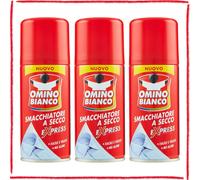 Omino Bianco Smacchiatore Express a Secco Spray Anti-Aloni Macchie 3 X 125ml
