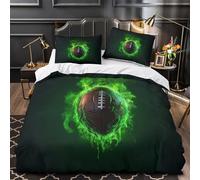 Omino di pan di zenzero copripiumino Set di 3 Pezzi microfibra morbida stampa 3D con federe incluso federe motivo a tema natalizio Set Di Copripiumino for bambini e adolescenti Double（200x200cm）