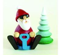 Omino Fumatore Babbo Con Schneerutscher Hxb 8,3x7,5cm Nuovo