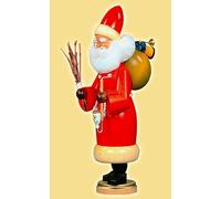 Omino Fumatore Babbo Natale Altezza = 23cm Nuovo Incensiere Rauchmann