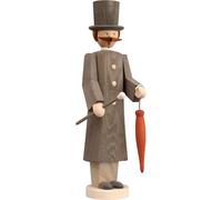 Omino Fumatore Gentleman Colorato Hxbxt = 32x9x11cm Neu Rauchmann Figura Candele