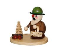 Omino Fumatore Pilzsammler Con Cestino Bxhxt 9,5x9,5x7cm Neu Rauchmann Figura