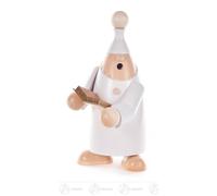 Omino Fumatore Wichtel Aron Il che Racconta Con Libro, Bianco H. = 180mm Nuovo