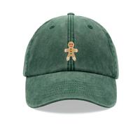 Omino Pan di Zenzero Cappello Baseball Vintage Slavato Unisex Papà Carino Natale