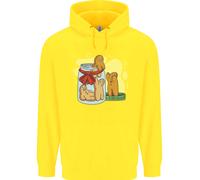 Omino Pan di Zenzero Fuga Divertente Cibo Bambini Felpa con Cappuccio