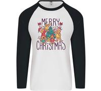 Omino Pan di Zenzero Merry Christmas Uomo L/S Baseball T-Shirt