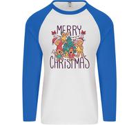 Omino Pan di Zenzero Merry Christmas Uomo L/S Baseball T-Shirt