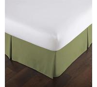 OMIREL Rivestimento per Giroletto Matrimoniale Vestiletto Matrimoniale Coprirete Gonna da Letto Goccia Pieghetta Elastica Singolo/Matrimoniali Mantovana Giroletto,Verde,90 * 190+35cm