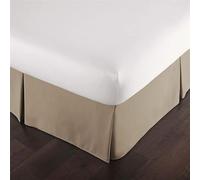 OMIREL Rivestimento per Giroletto Matrimoniale Vestiletto Matrimoniale Coprirete Singolo Gonna da Letto Elastica Plissettata in Poliestere Mantovana Giroletto,Marrone,180 * 200+35cm