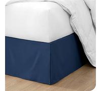 OMIREL Rivestimento per Giroletto Matrimoniale Vestiletto Matrimoniale Coprirete Singolo Gonna da Letto Plissettata in Poliestere Mantovana Giroletto,Blu,90 * 190+35cm