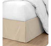 OMIREL Rivestimento per Giroletto Matrimoniale Vestiletto Matrimoniale Coprirete Singolo Gonna da Letto Plissettata in Poliestere Mantovana Giroletto,Giallo,120 * 200+35cm