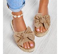 OMIREL Sandali con Zeppa Donna Punta Aperta Moda Ortopediche Estive Espadrillas da Donna Slip on con Fiocco Comode Plateau Ciabatte Antiscivolo Scarpe Spiaggia,Giallo,US7.5/EU38