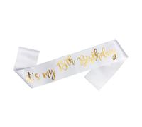 OMISS Fascia in bianco e oro - It's My 18th Birthday - Sii il più bello per il tuo compleanno