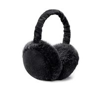 omitium Cuffie invernali in peluche regolabili e pieghevoli per unisex adulto Taglia unica Nero
