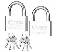 OMJMYY 2 Pezzi Mini Lucchetto con 8 Chiave per Bagagli Lucchetto Piccolo Armadietto Lucchetto Diario Impermeabile Lucchetto Chiave per Magazzini Garage Giardini Armadietti Armadi - 40 mm