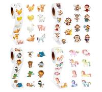 OMJMYY 2000 pcs Animali Adesivi per Bambini, Adesivi Ricompensa, Sticker motivazionali Stickers Bambini per Scrapbooking Skateboard Bottiglie D'Acqua